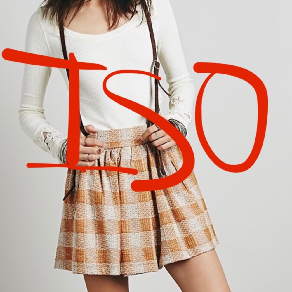ISO Free People “Holly” plaid skirt